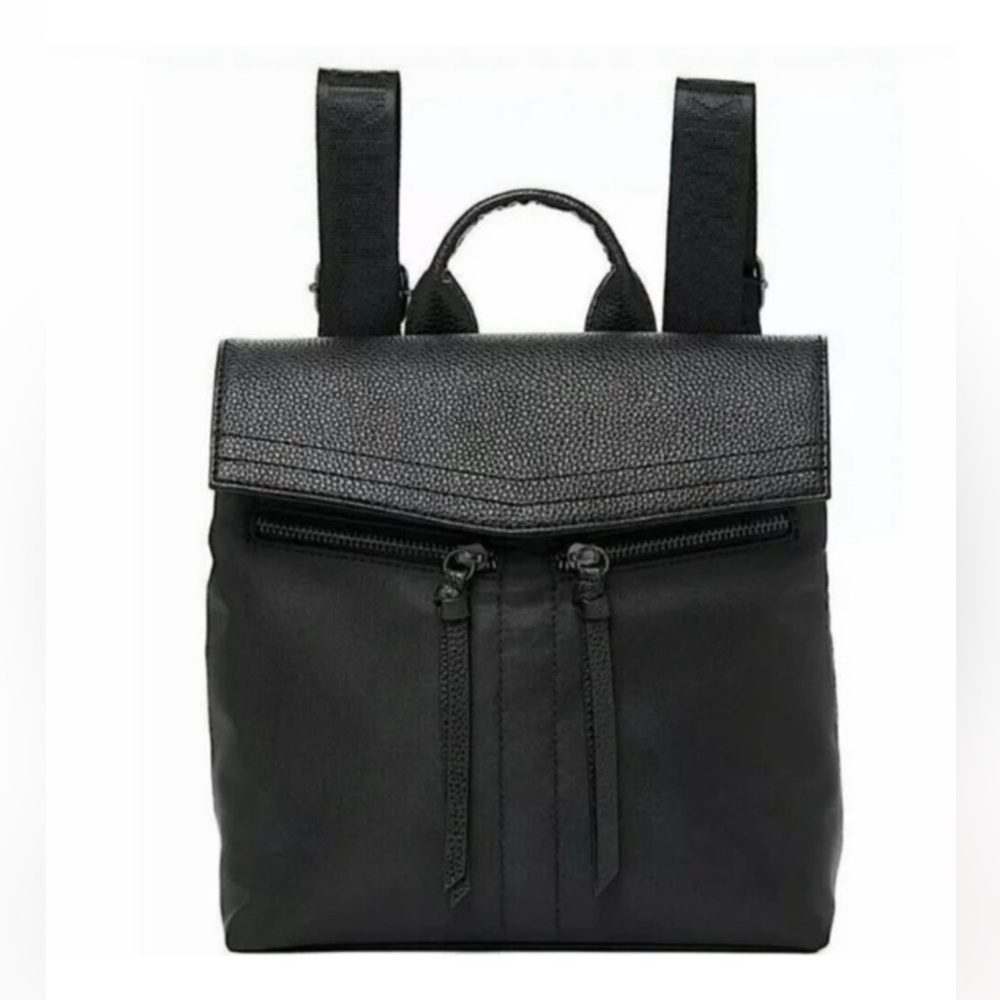 Botkier New York Black Nylon Mini Trigger Backpack with Gunmetal Hardware